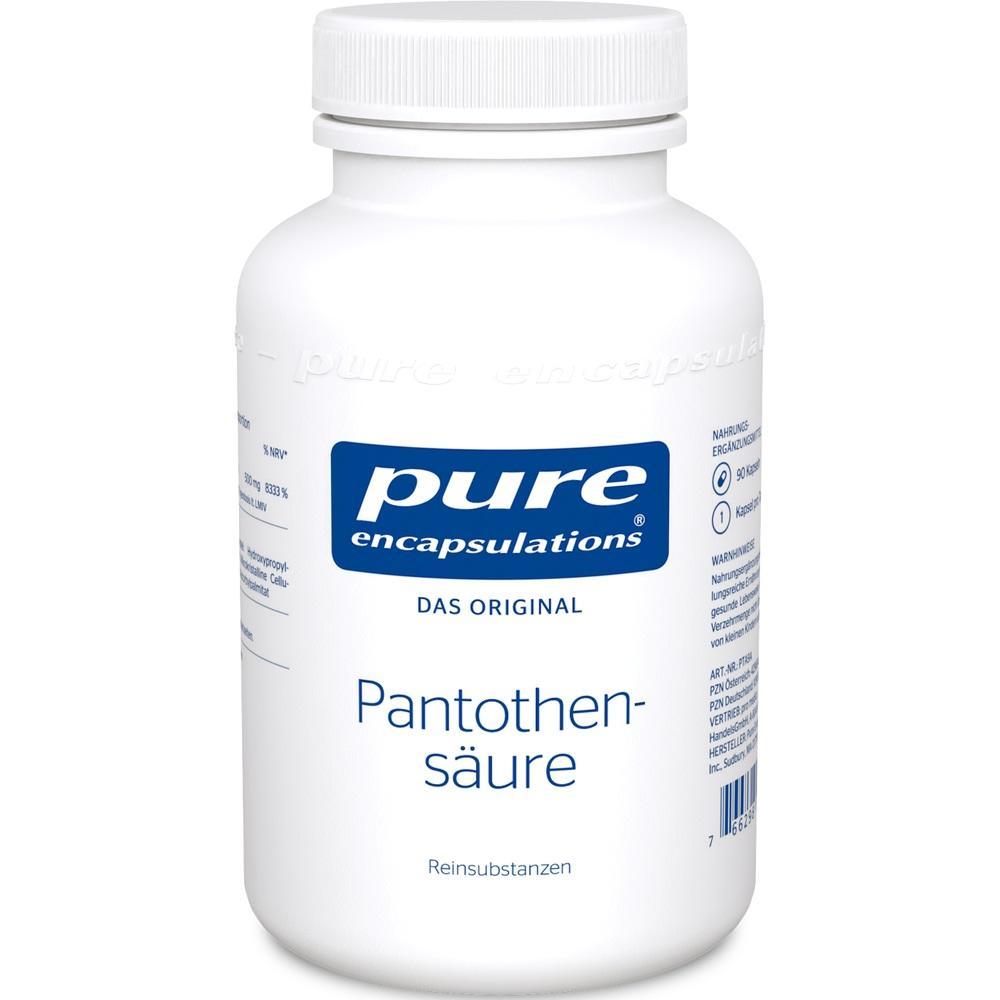 Eine weiße Flasche mit der Aufschrift "Pantothensäure".